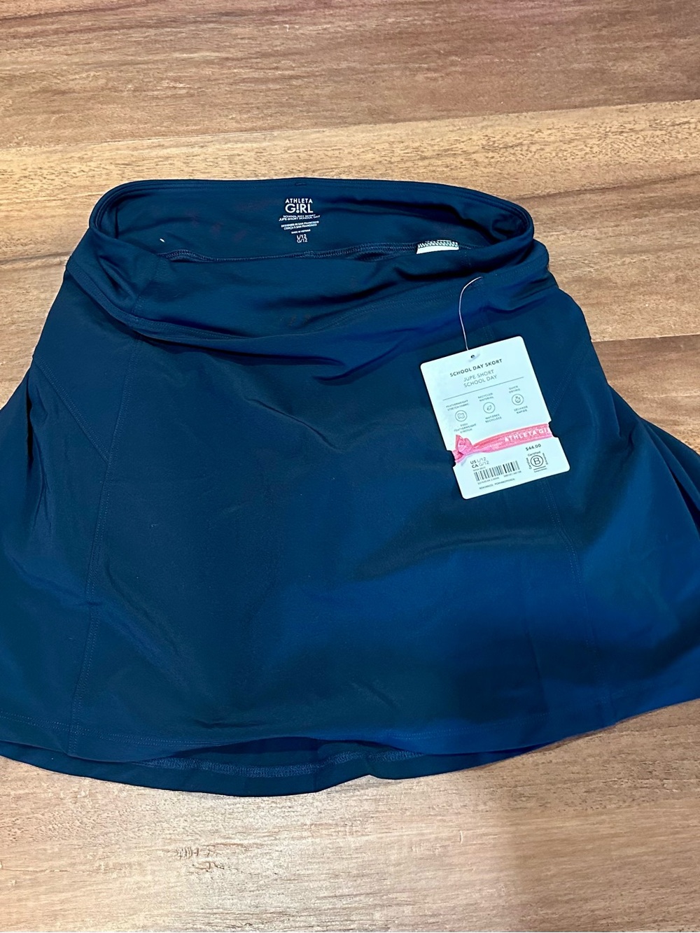 NWT Athleta Girl School Day Skort - Navy Blue (Size Large / 12)